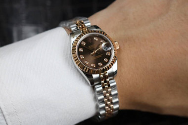 chocolate rolex datejust watches hot sale replica for lady